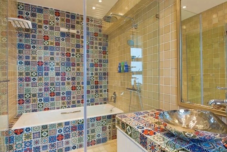 Применение керамической плитки в дизайне ванной комнаты